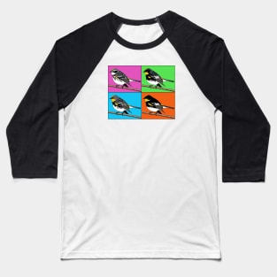 Warhol Birds - Yellow-rumped warbler Baseball T-Shirt